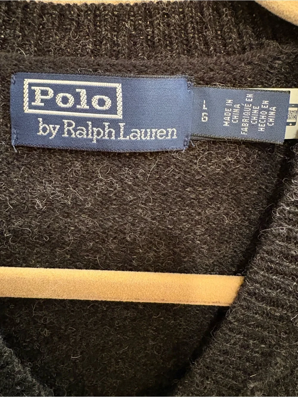 NWOT Polo Ralph Lauren Wool Argyle Sweater Vest in Charcoal Gray Men’s Large